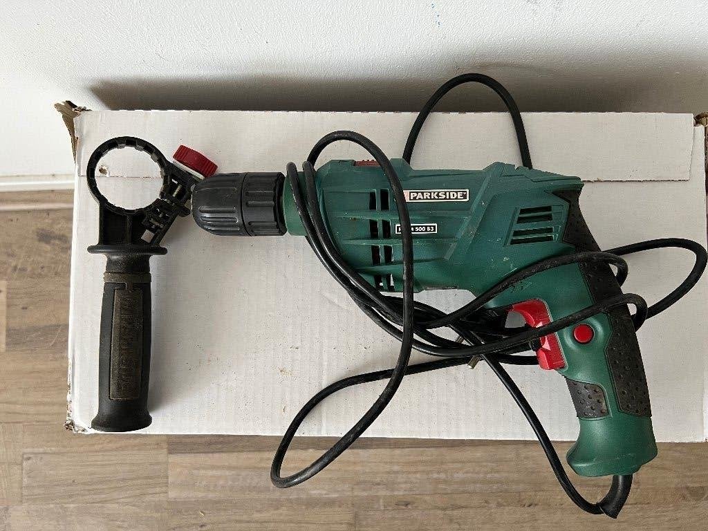 Parkside Klopboormachine 500W, Ophalen of Verzenden, Zo goed als nieuw, 400 tot 600 watt, Boormachine