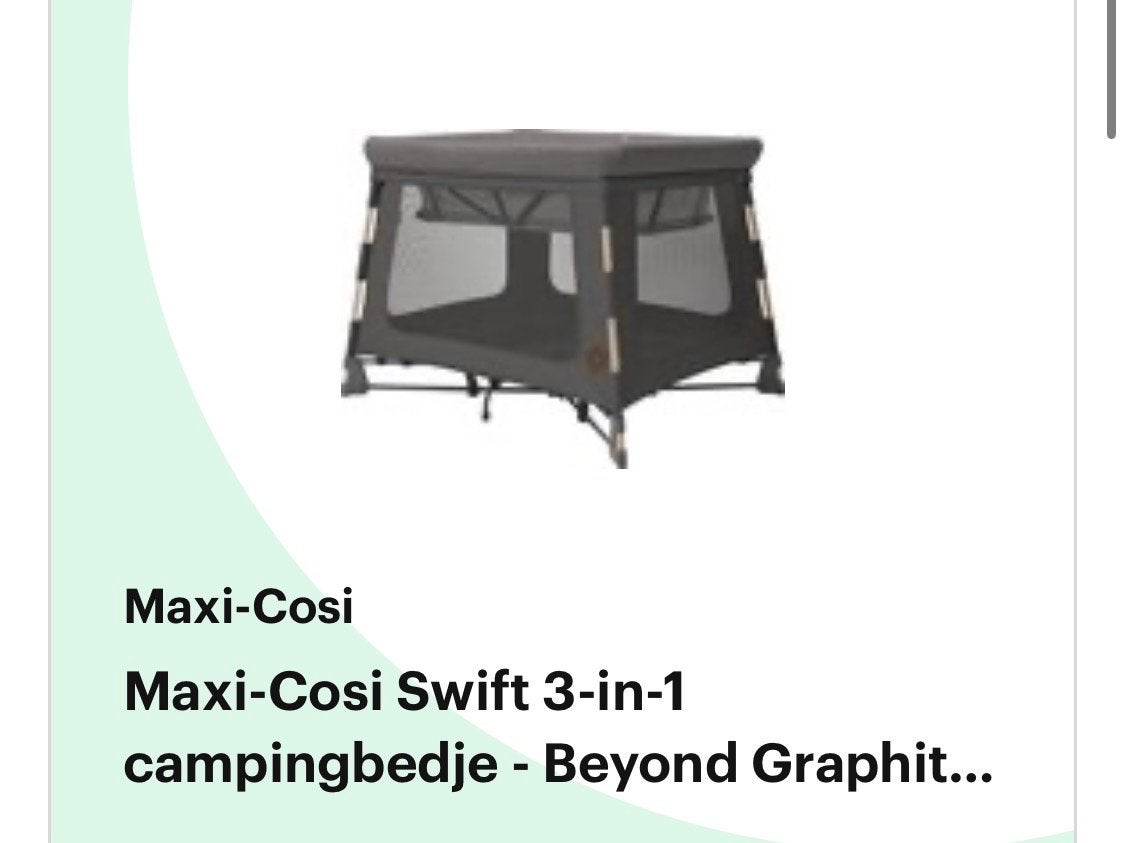 Nieuw in doos Maxi-Cosi Swift 3-in-1 campingbedje, Ophalen of Verzenden, Nieuw, Reisbedje