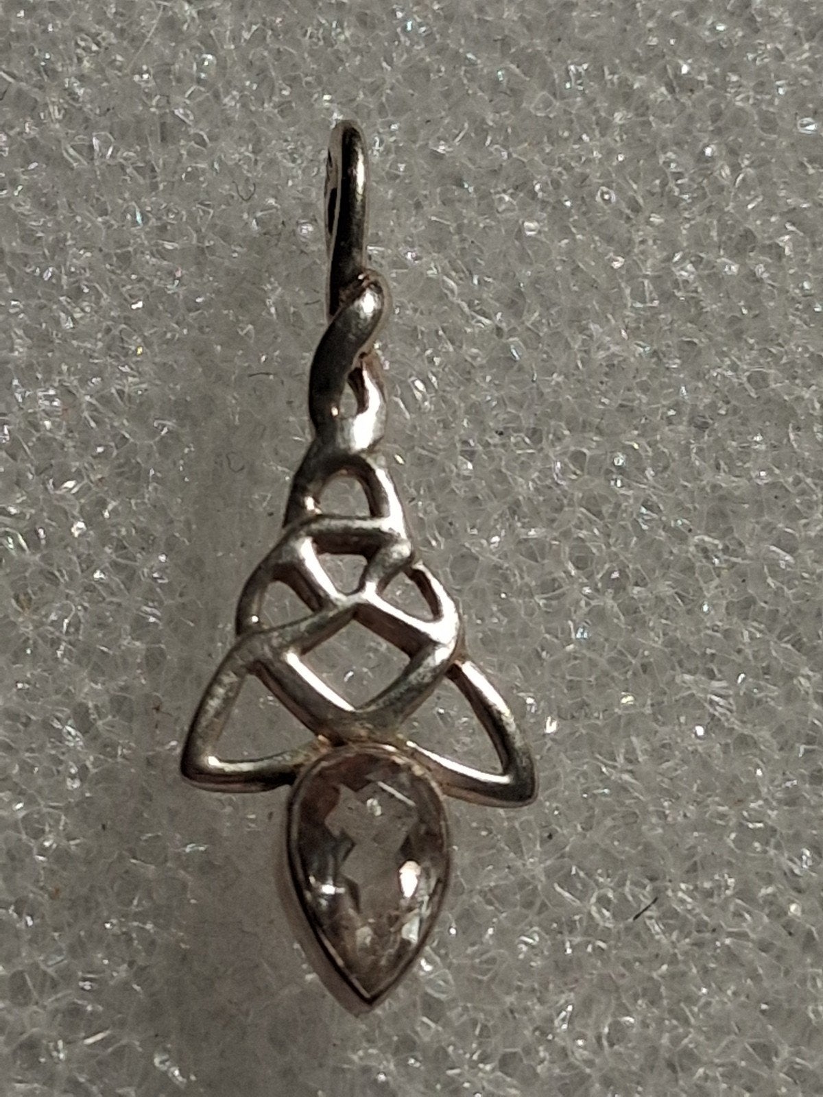 zilveren hanger met Citrien steen --afmeting 4 cm, Ophalen of Verzenden, Nieuw, Geel, Zilver