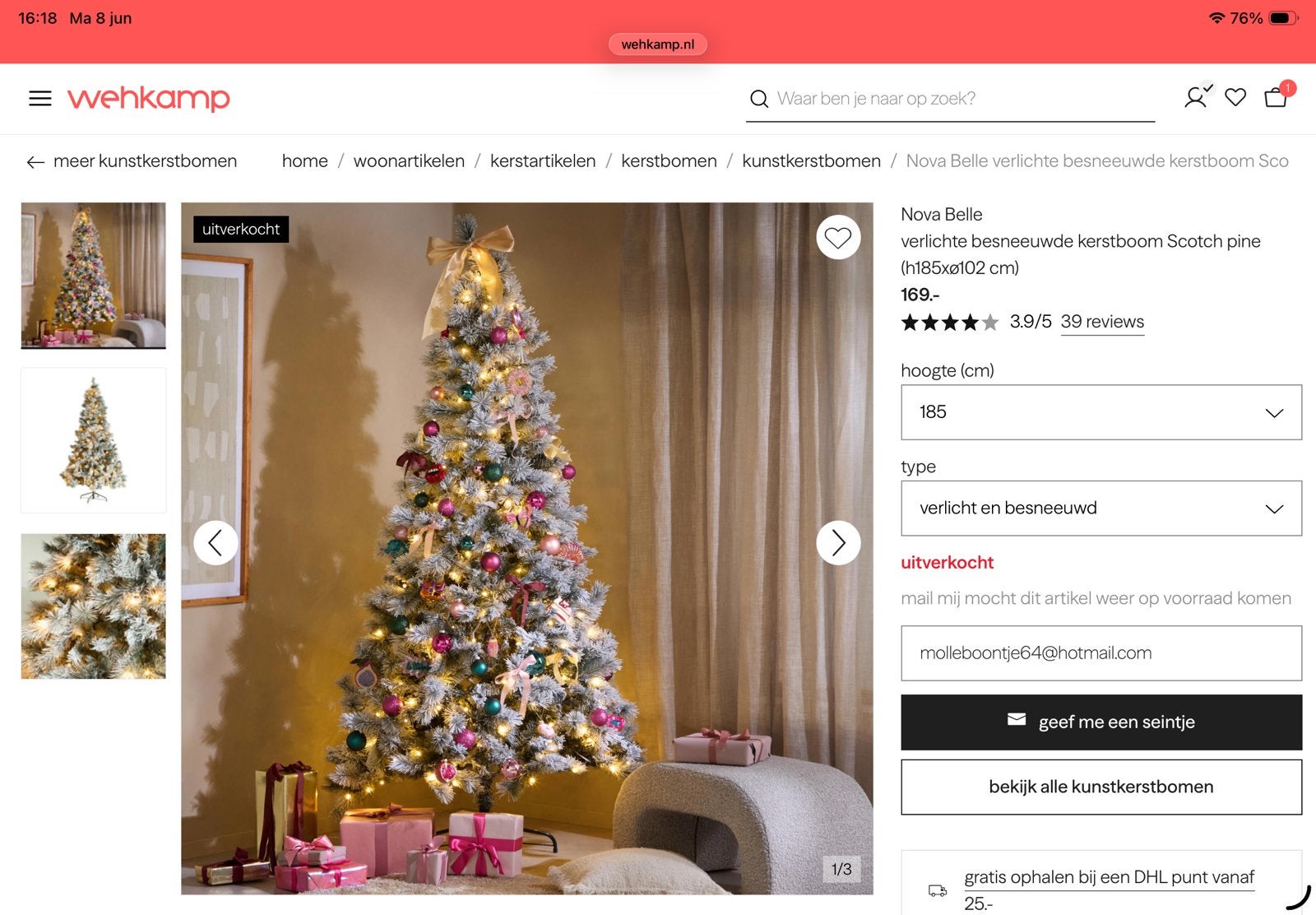 Kunstkerstboom, Diversen, Kerst, Ophalen