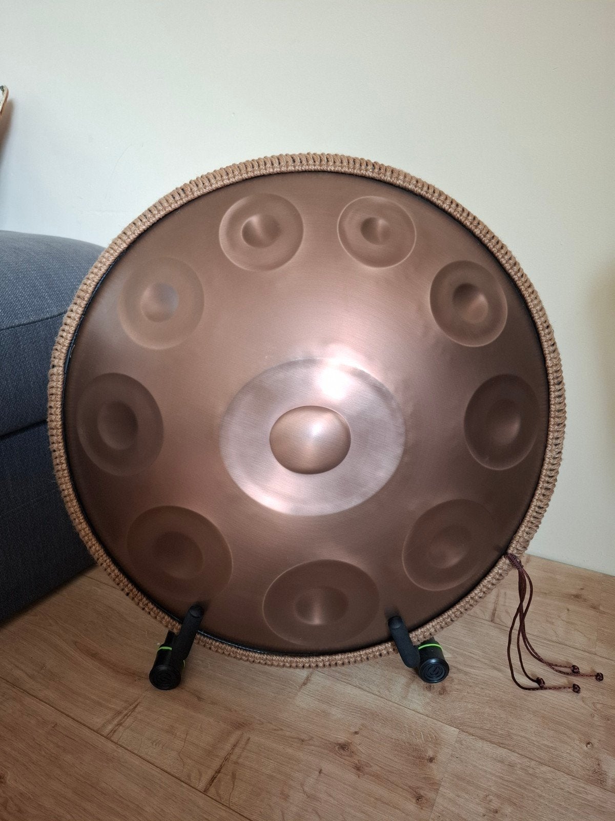 Gouden Handpan 10 Noten D Kurd met Tas, Ophalen, Zo goed als nieuw