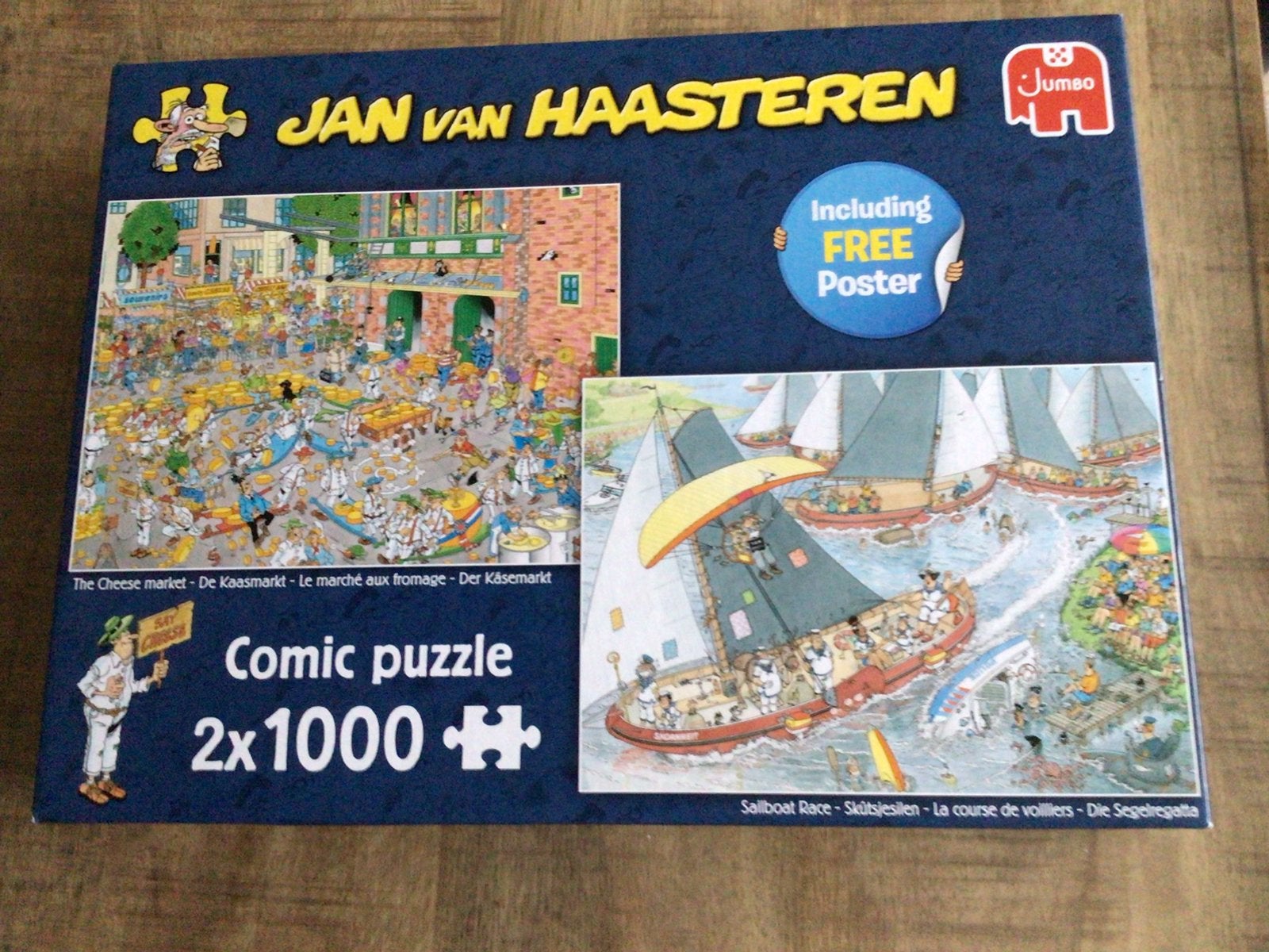Puzzel van Jan van Haasteren 2 X 1000 stukjes, Ophalen of Verzenden, 500 t/m 1500 stukjes, Zo goed als nieuw