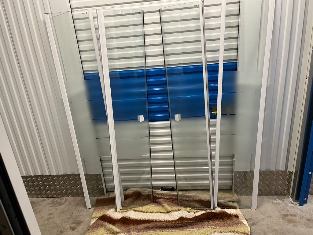 Nette Saniscape kwartronde douchecabine, Doe-het-zelf en Verbouw, Ophalen, Gebruikt, Glas, Douche
