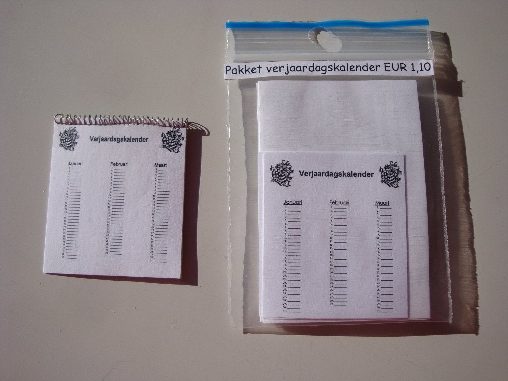 1:12 poppenhuis verjaardagskalender doe het zelf pakketje, Ophalen of Verzenden, Nieuw, Decoratie