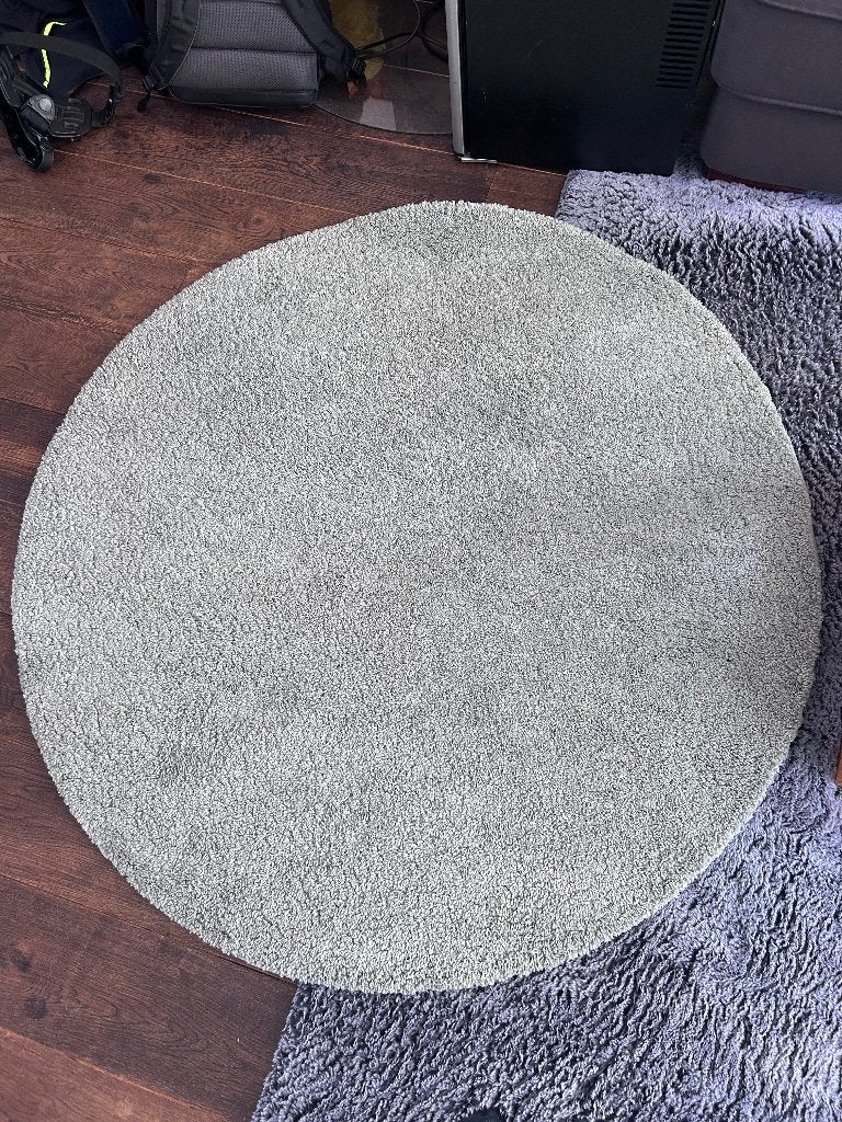 Vloerkleed rond, Ophalen, Gebruikt, Rond, Groen