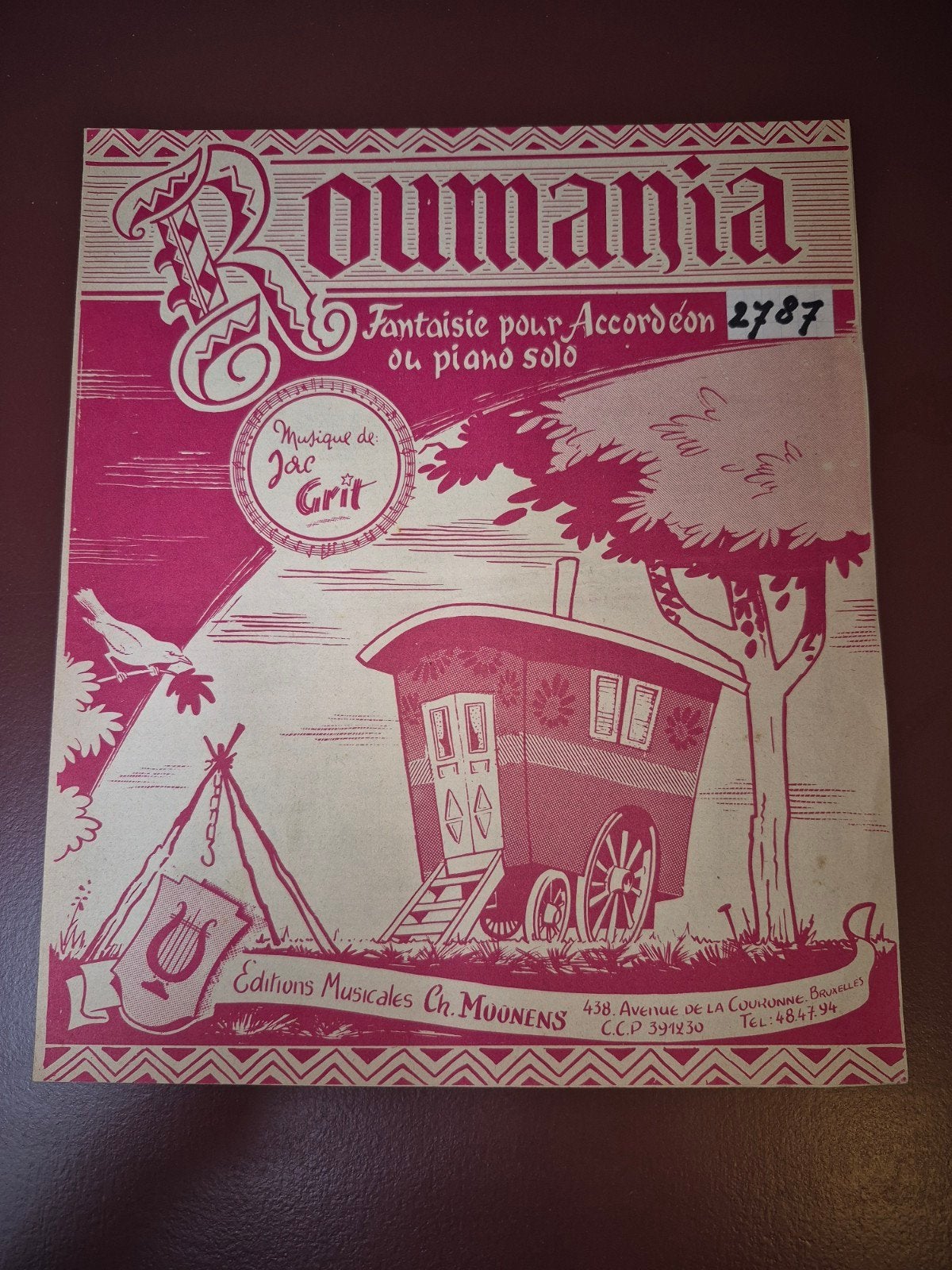 Roumania Fantaisie voor Accordeon of Piano Solo - Jac. Grit, Gebruikt, Ophalen of Verzenden, Artiest of Componist, Accordeon