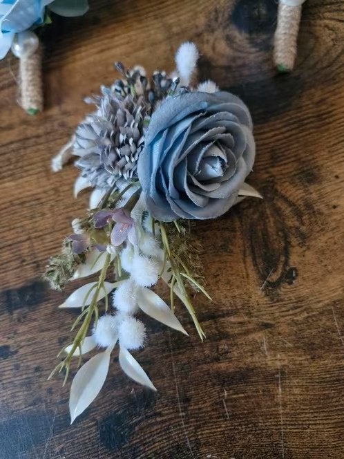 3 corsages voor mannen h3, Overige materialen, Blauw, Onbekend, Nieuw