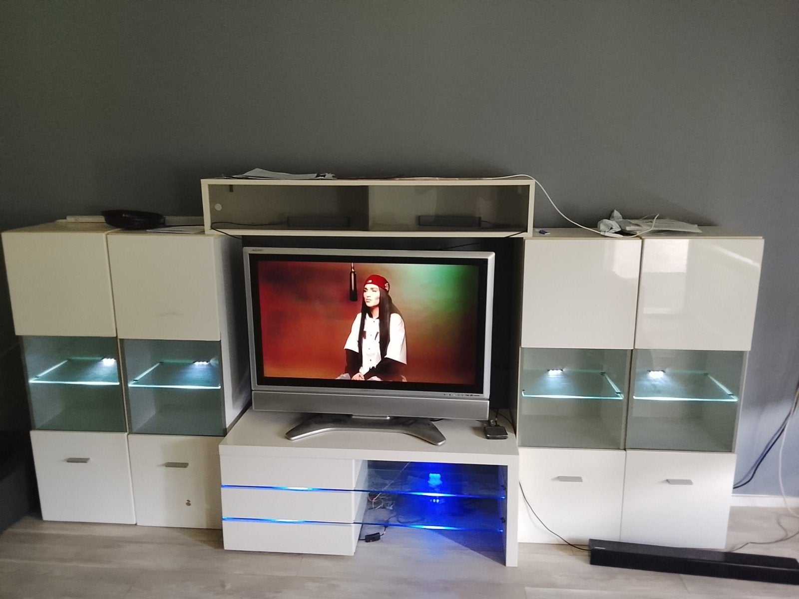 Moderne wand meubel met LED-verlichting, Ophalen, Overige materialen, Gebruikt, Modern met LED