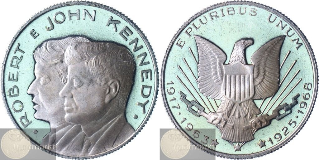 Amerika - Historiepenning z.j. 'Robert & John Kennedy', Postzegels en Munten, Munten | Amerika, Ophalen of Verzenden, Noord-Amerika