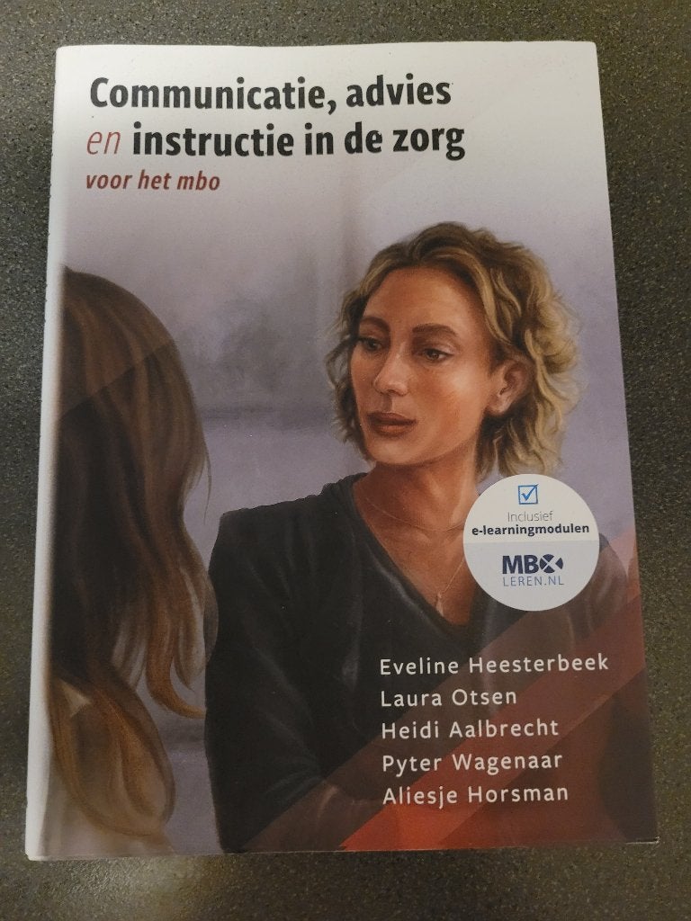 Communicatie, advies en instructie in de zorg, Ophalen of Verzenden, Nieuw, Overige niveaus, Overige vakken