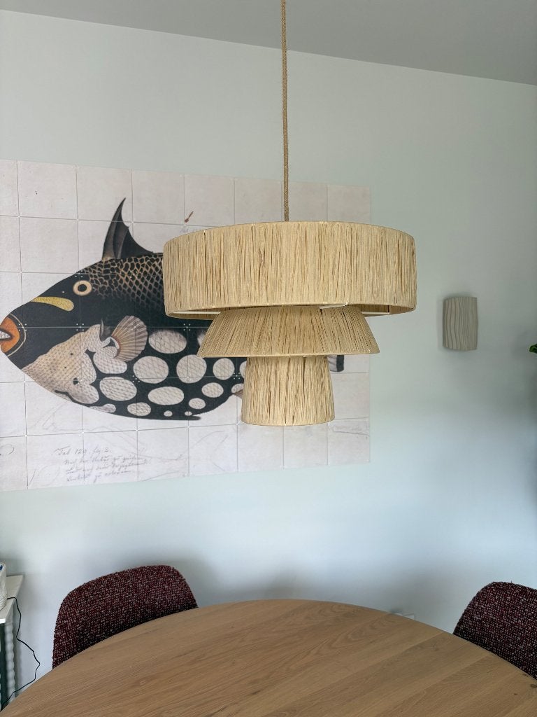 Hanglamp Chambo, Ophalen, Japandi, E27 (groot), Nieuw