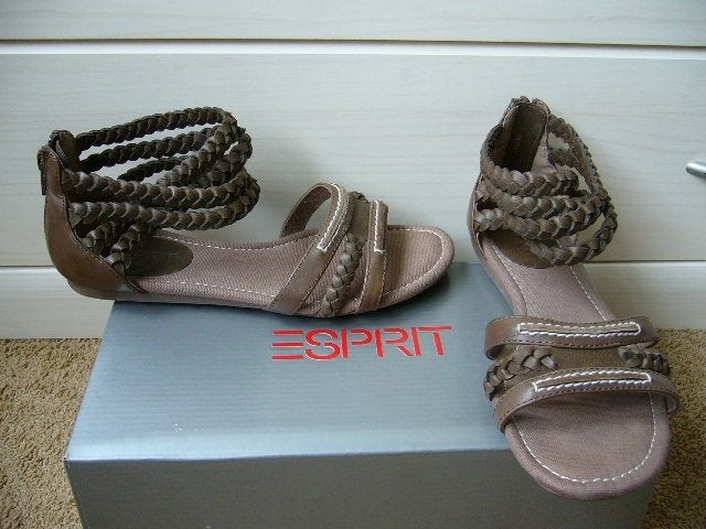 Esprit Ibiza sandalen maat 37 splinternieuw in doos, Bruin, Nieuw, Sandalen of Muiltjes, Ophalen of Verzenden