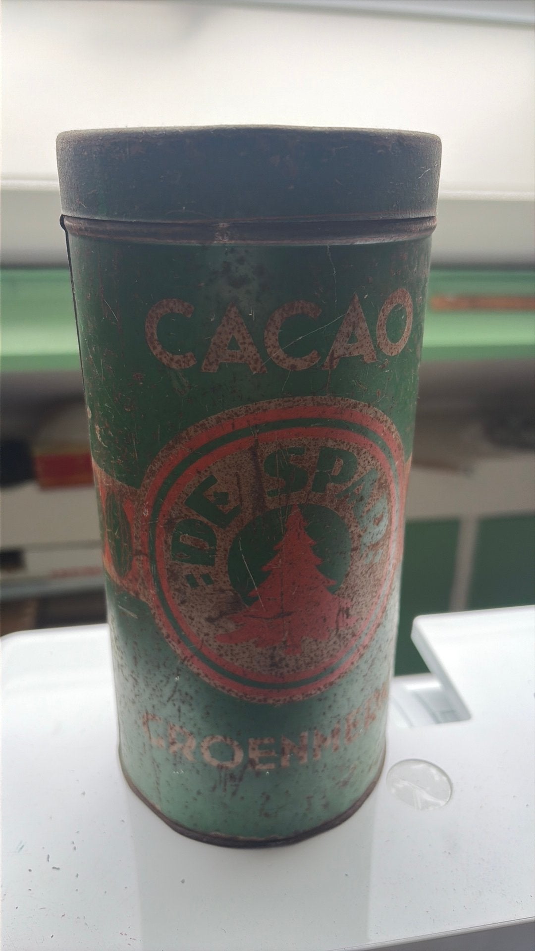 Heel oud Cacao blik van De Spar, Verzamelen, Blikken, Ophalen, Gebruikt, Overige