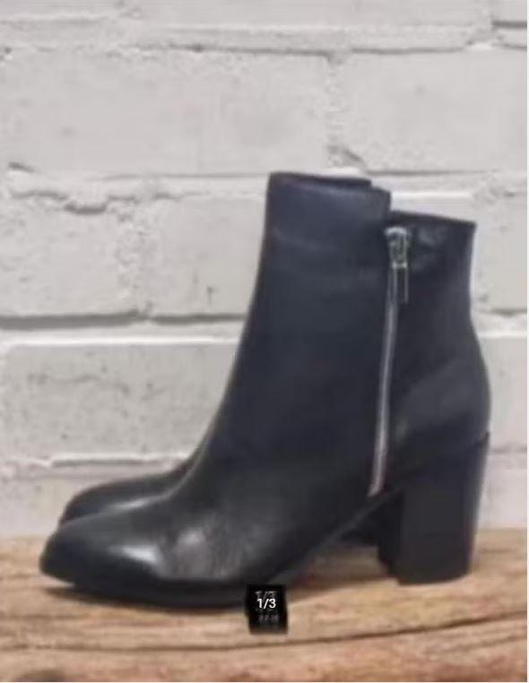 Kenneth Cole - Leren enkellaarsjes maat 42 - Nieuw, Kleding | Dames, Schoenen, Zwart, Nieuw, Ophalen of Verzenden, X