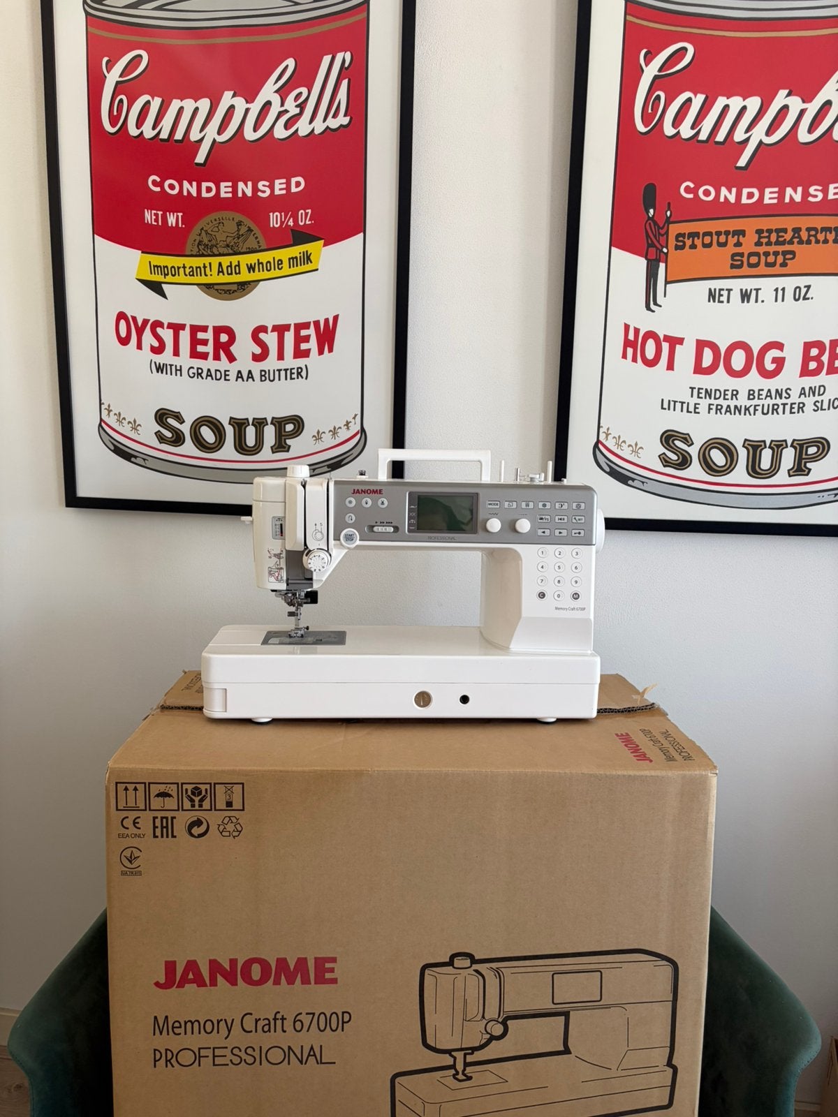 Janome mc 6700 professional naaimachine zo goed als nieuw!, Hobby en Vrije tijd, Naaimachines en Toebehoren, Ophalen of Verzenden