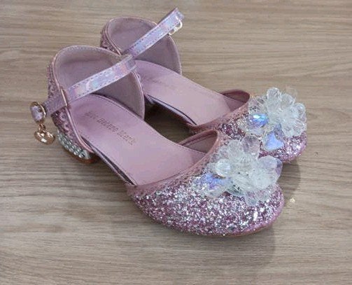 Roze glitter schoentjes met bloem, maat 30- Het Betere Merk, Gebruikt, Meisje, Het Betere Merk, Schoenen