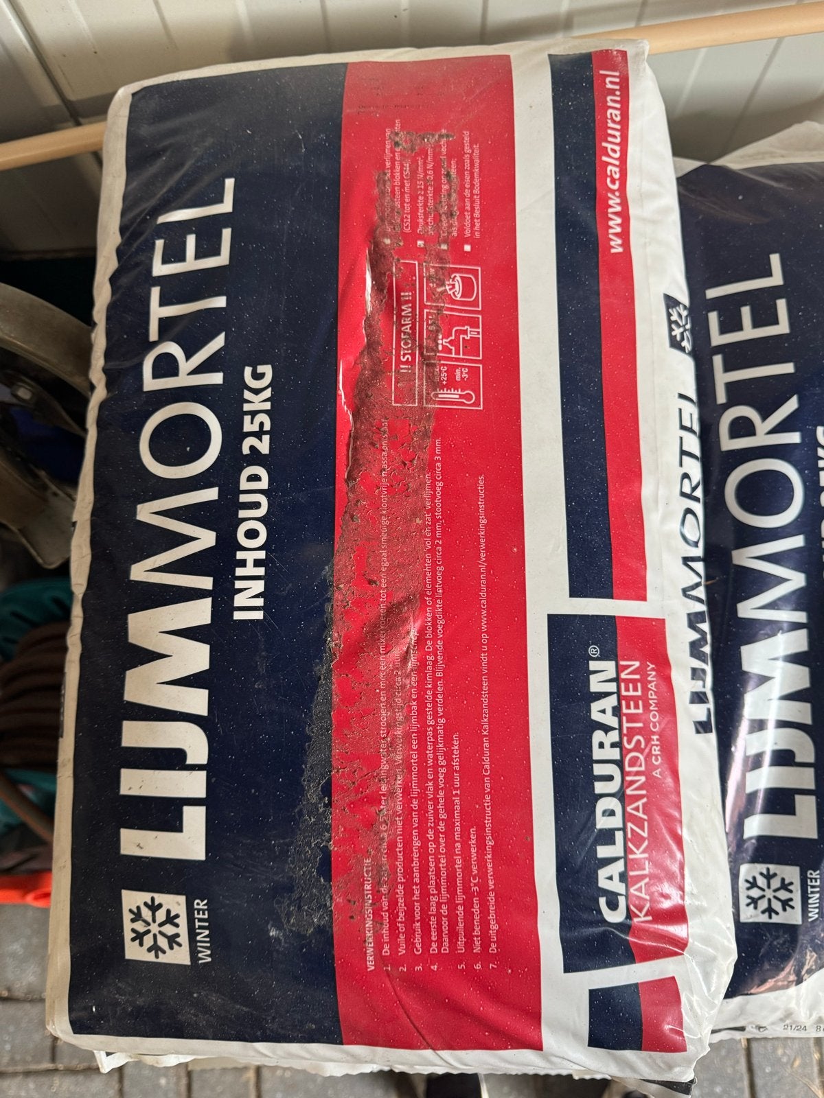 Lijmmortel 25KG - Calduran Kalkzandsteen, Ophalen, Nieuw