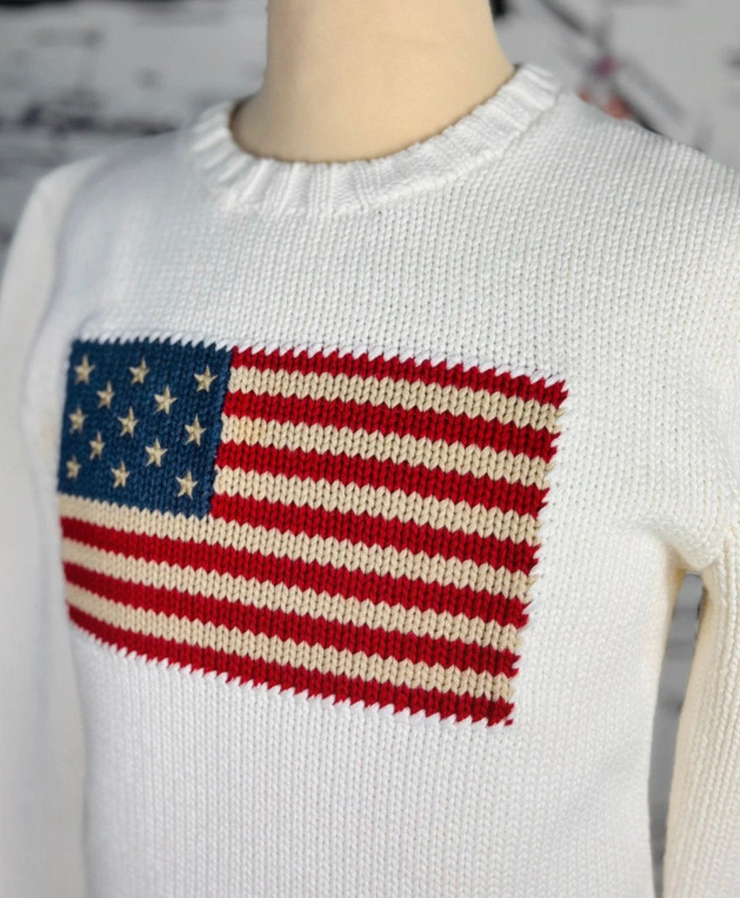 Ralph Lauren kinderen trui met vlag maat 8, Kinderen en Baby's, Kinderkleding | Maat 134, Jongen of Meisje, Trui of Vest, Ophalen of Verzenden