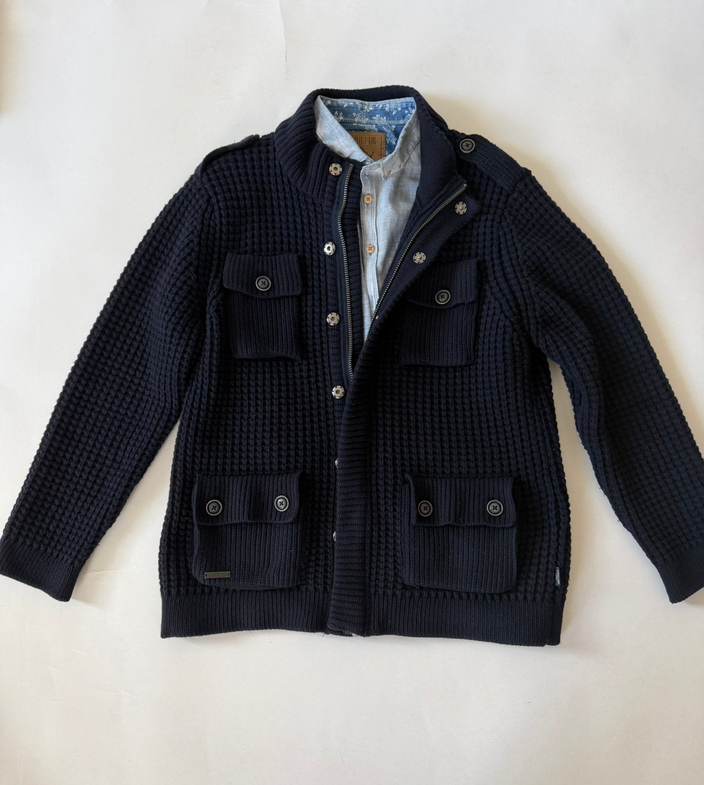 Cavallaro blauw heren vest, maat L, Ophalen of Verzenden, Zo goed als nieuw, Maat 52/54 (L), Blauw