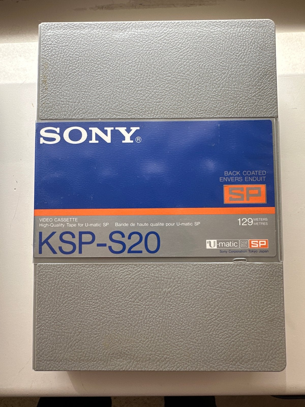 Sony KSP-S20 U-matic SP videocassette - 129 meter, Ophalen of Verzenden, Gebruikt, Videoband