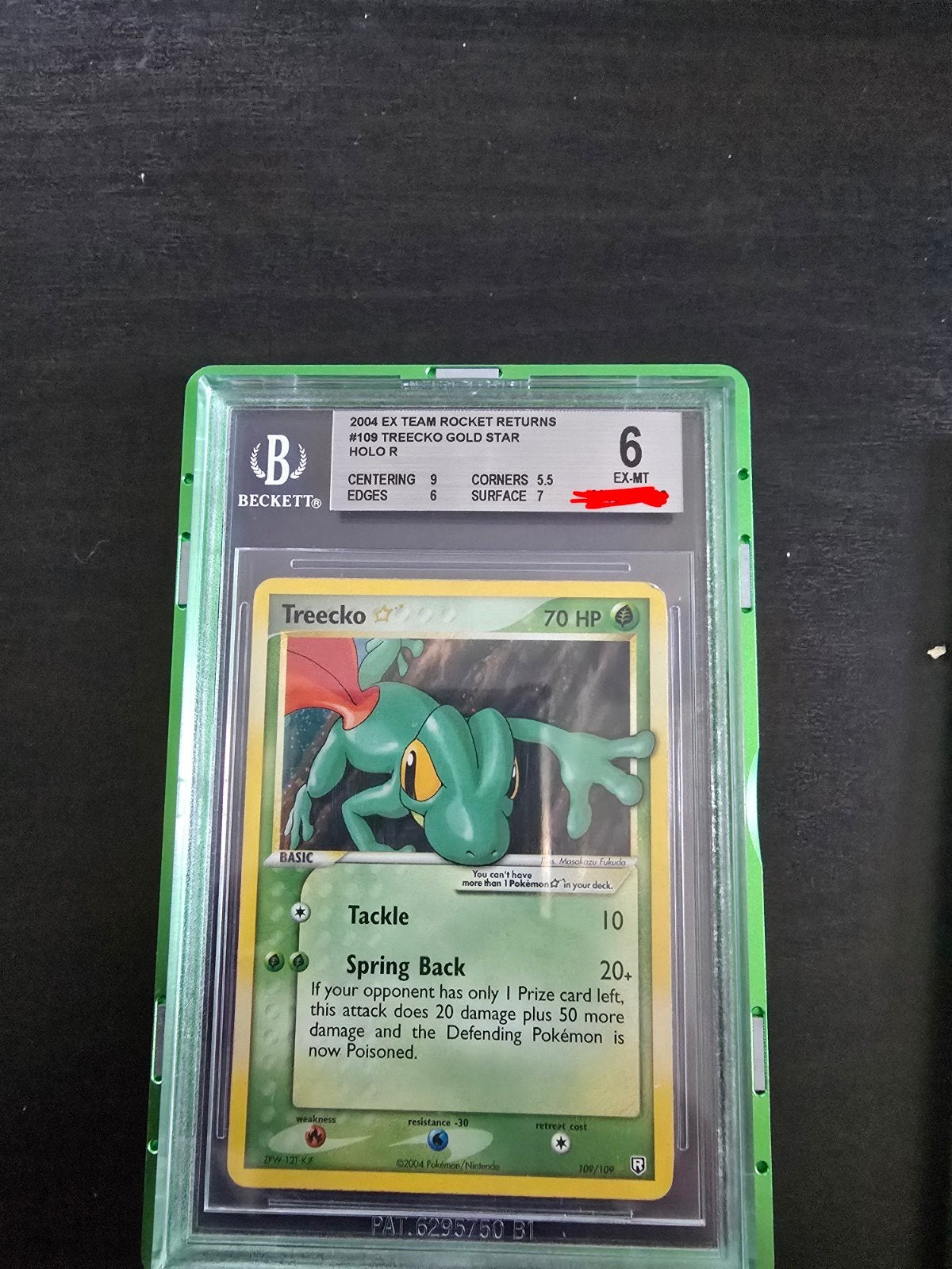 Pokemon Treecko Gold Star BGS 6 #109 Ex Team Rocket Returns, Ophalen, Zo goed als nieuw