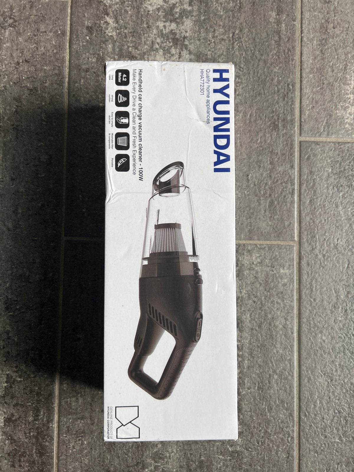 Hyundai Handheld Autostofzuiger 100W - Nieuw in doos, Kruimeldief, Ophalen of Verzenden, Minder dan 1200 watt, Reservoir