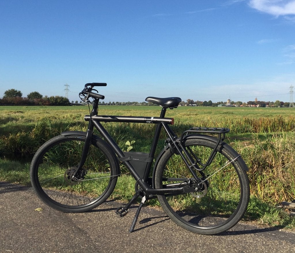 Vanmoof Electr/Fieds S 2017 mat-zwart, Ophalen, Minder dan 30 km per accu, Gebruikt, 51 tot 55 cm