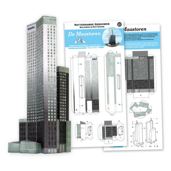 De Maastoren, Rotterdam (papieren bouwplaat) LAATSTE KANS!, Ophalen of Verzenden, Nieuw