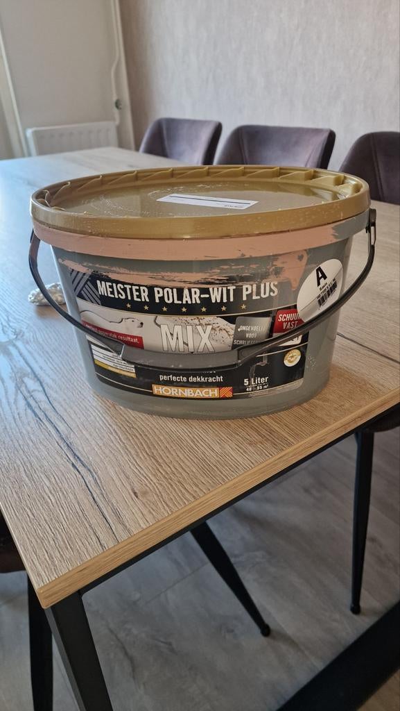 Oud roze muurverf - halve pot, zo goed als nieuw, Ophalen of Verzenden