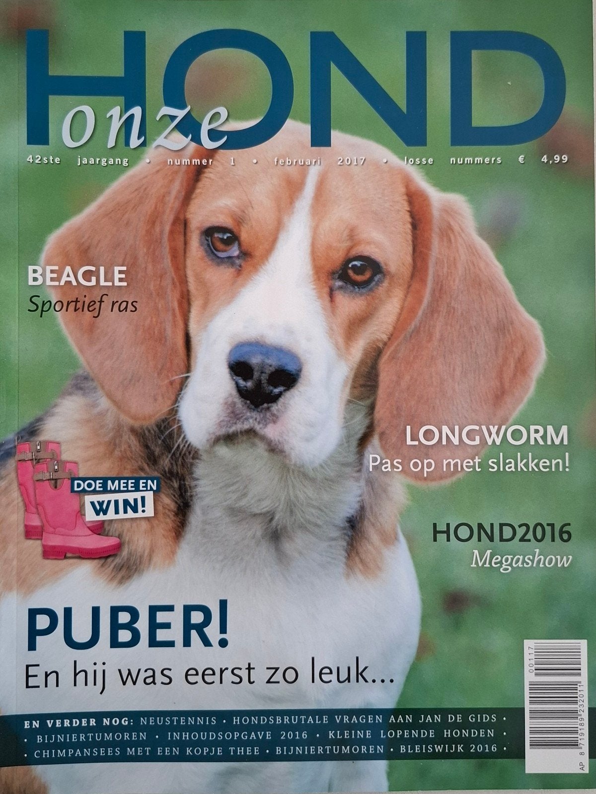Onze Hond 2017 nr 1 Nieuw Beagle, Ophalen of Verzenden, Nieuw
