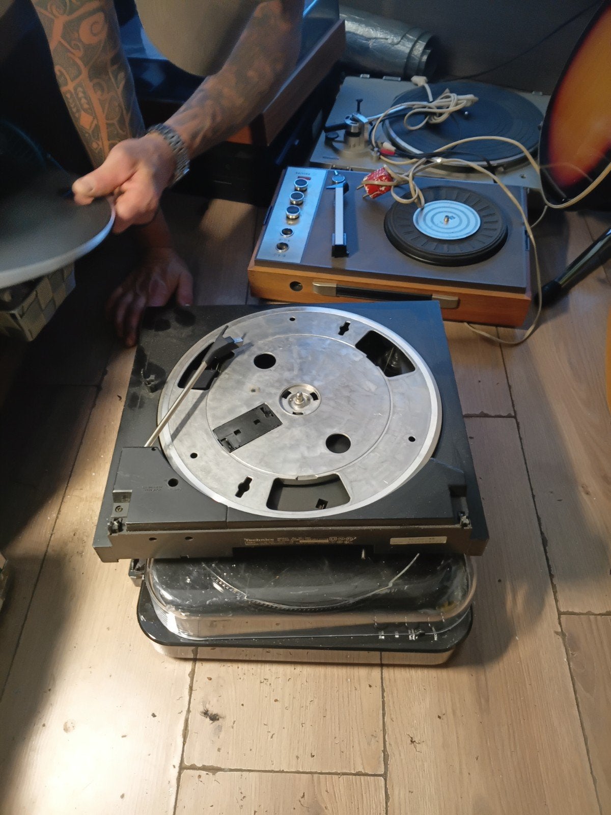 Partij oude platenspelers - voor de liefhebber/onderdelen, Audio, Tv en Foto, Platenspelers, Ophalen of Verzenden, Niet werkend