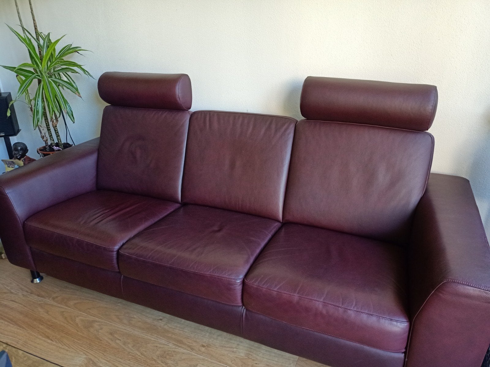 Zgan leren bank en fauteuil set kwaliteitsmerk Montel, Ophalen, Zo goed als nieuw, Leer, Modern comfort