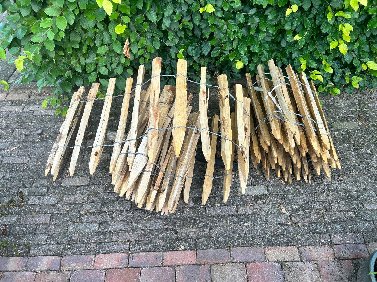 Schapenhek van 8-9 meter, Ophalen, Gebruikt, Hout, Tuinhek