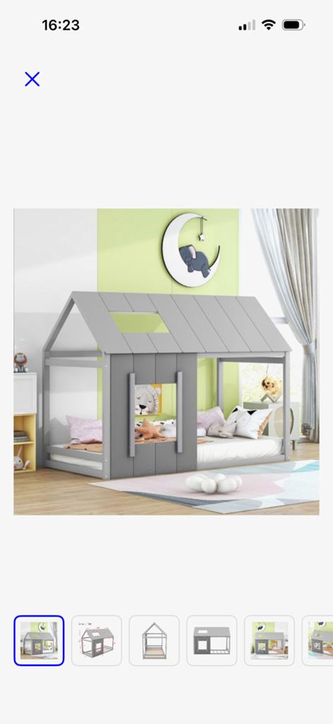 Bed - hut bed - huisbed, Ophalen, 85 tot 100 cm, Zo goed als nieuw, Lattenbodem