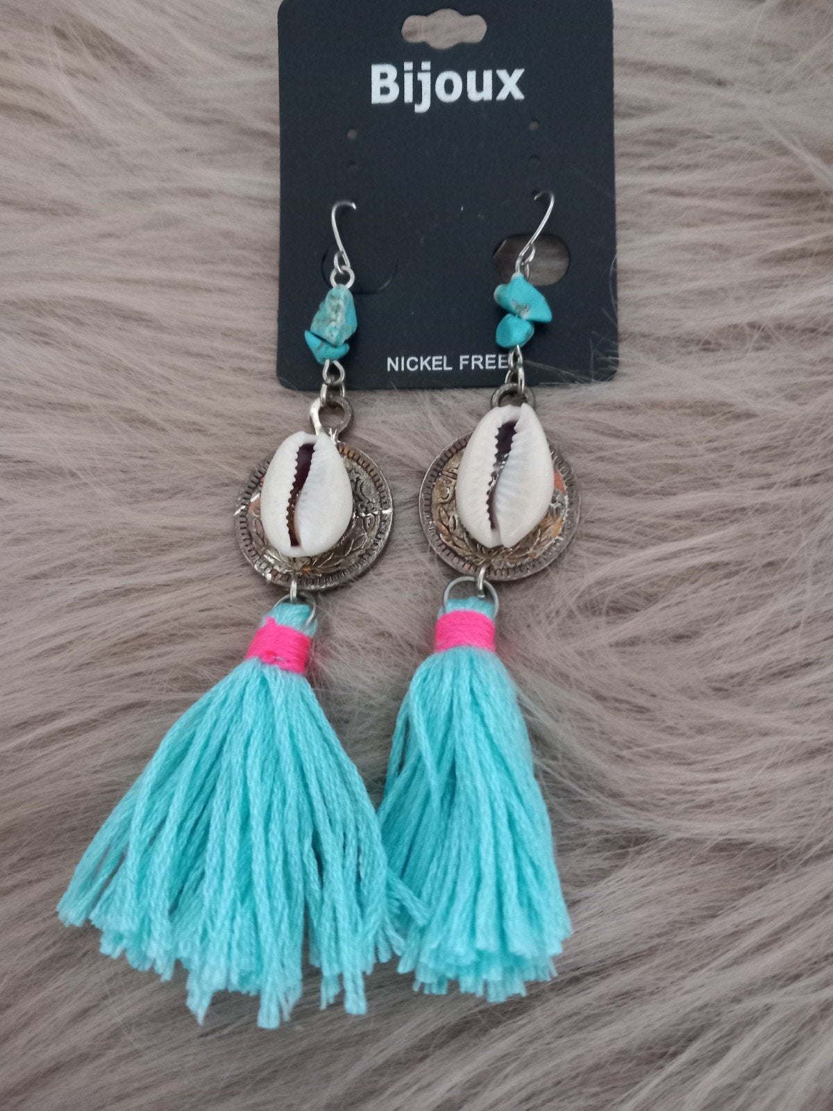 Ibiza oorbellen met schelp, Sieraden, Tassen en Uiterlijk, Oorbellen, Ophalen of Verzenden, Nieuw, Overige materialen