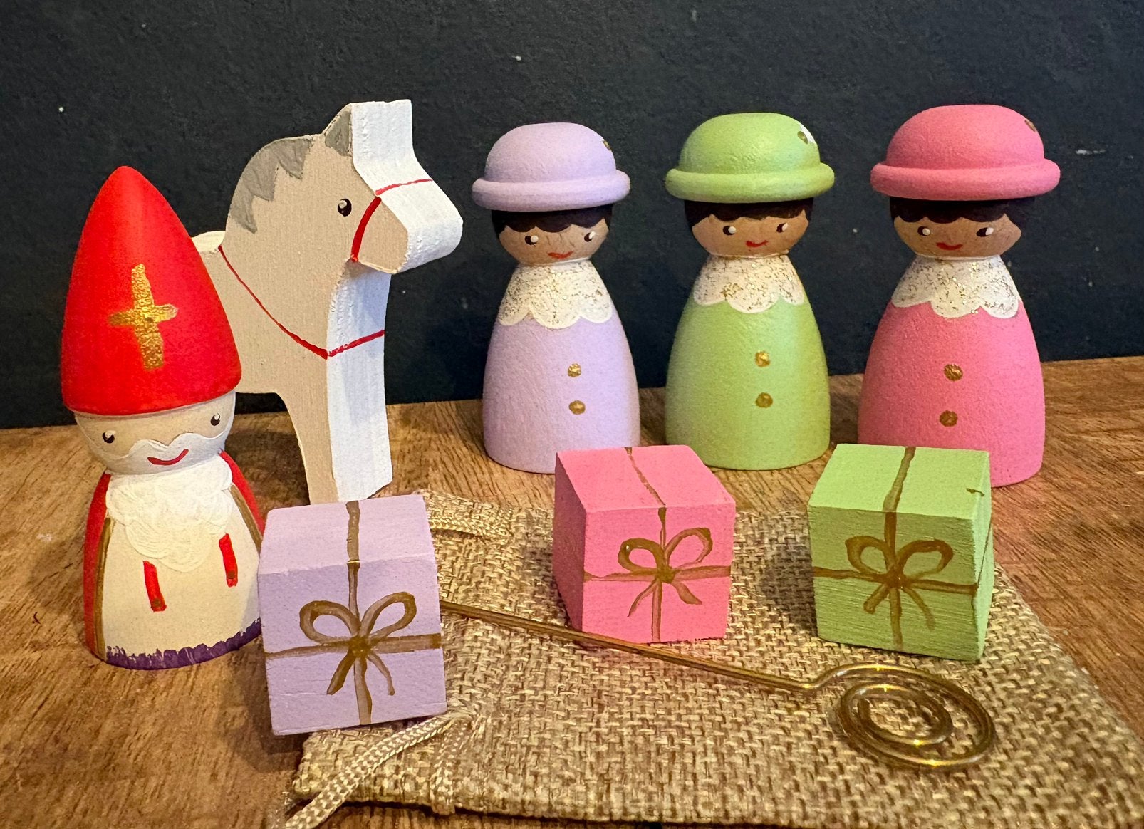 Peg dolls sinterklaas, Diversen, Ophalen of Verzenden, Nieuw