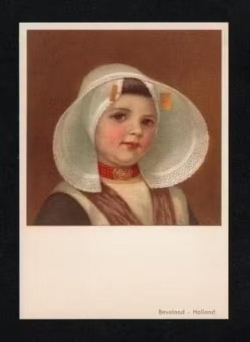 Ansichtkaart Beveland Klederdracht Kunstateliers Vermeer., Ophalen of Verzenden, 1940 tot 1960, Ongelopen, Zeeland
