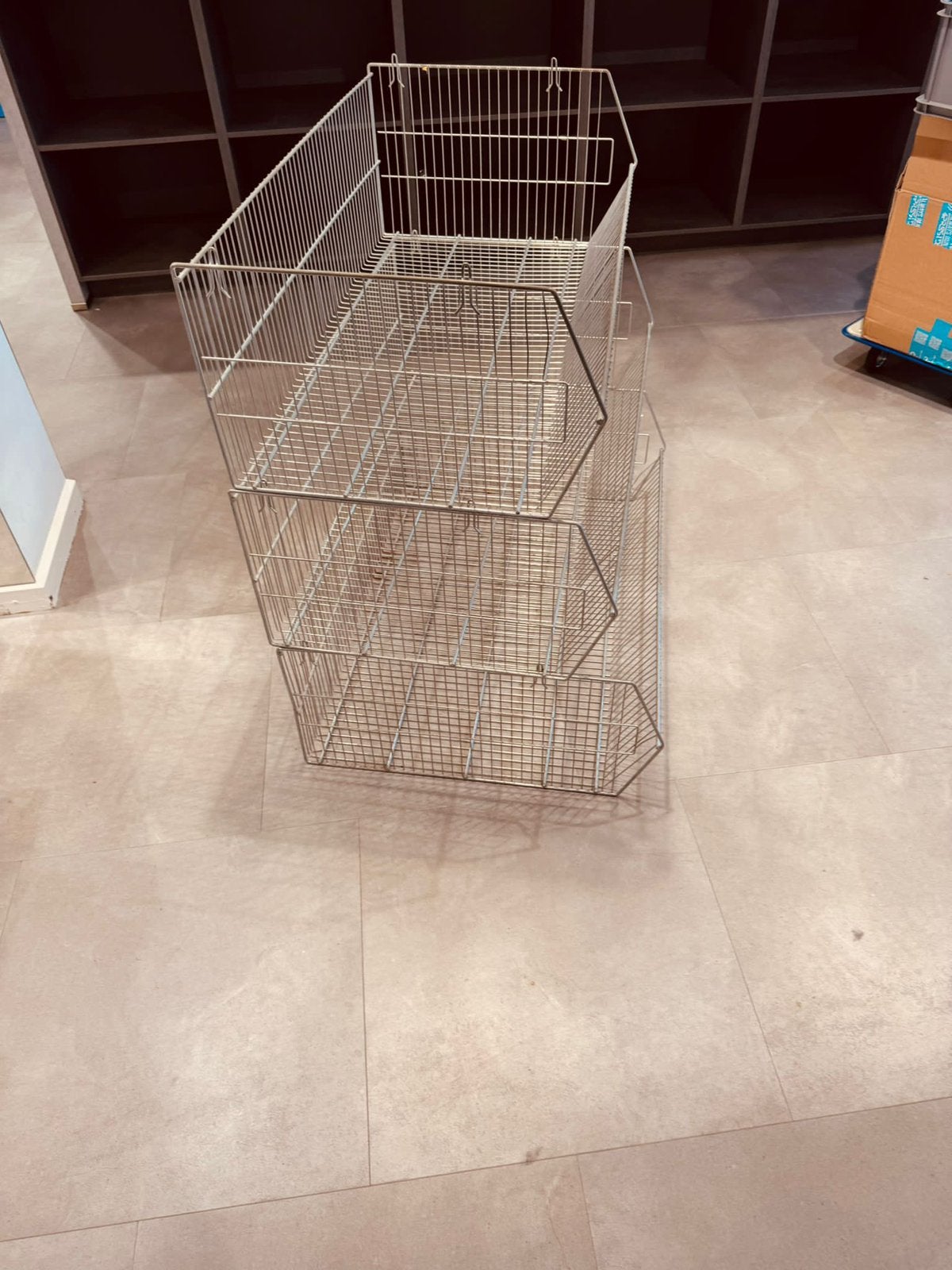 Winkel draadmanden stapelbaar 3 op elkaar, Ophalen of Verzenden
