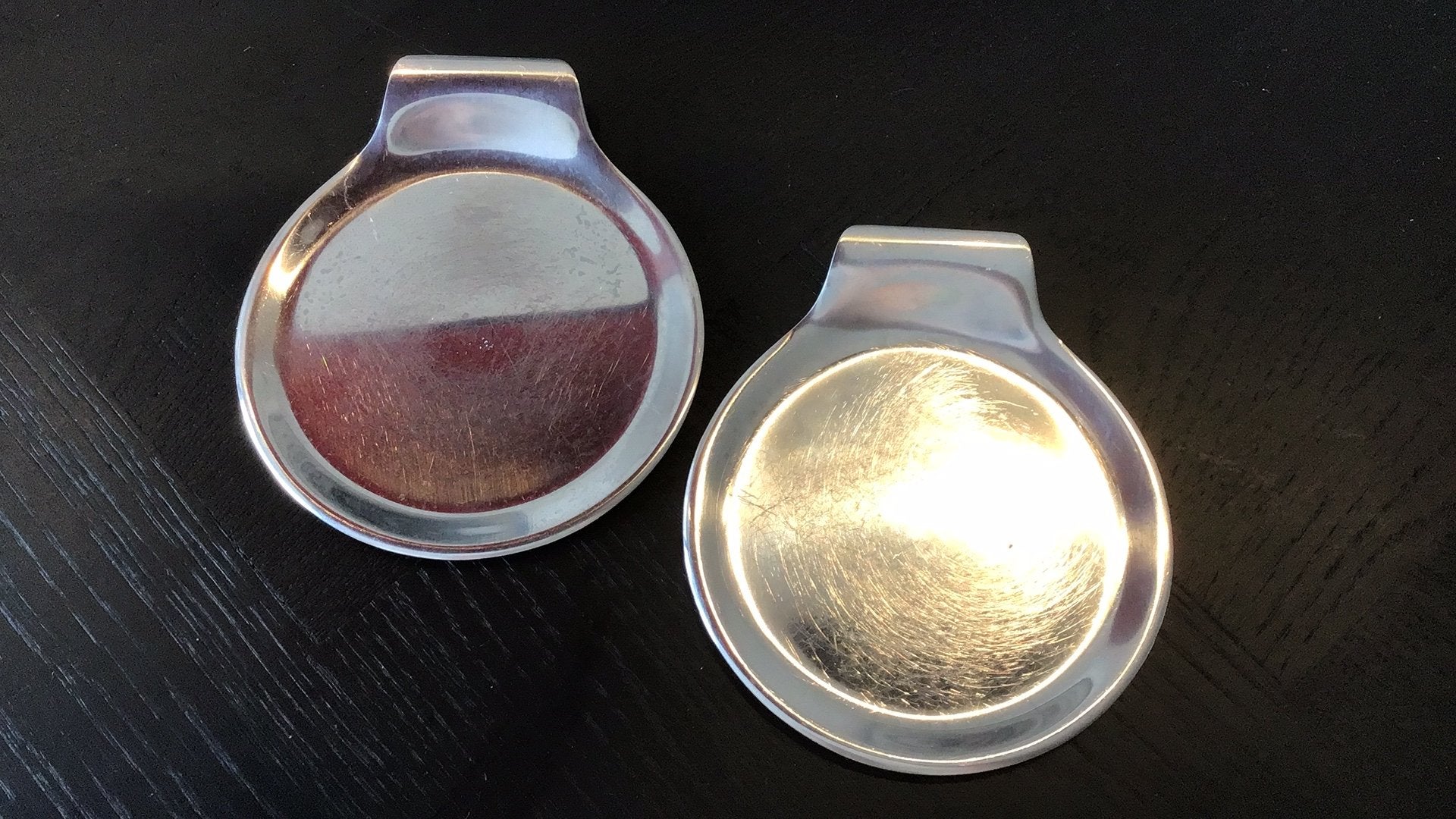 Georg Jensen Denmark wijn/baronderzetters 2 x, Glasonderzetter, Overige materialen, Ophalen of Verzenden, Zo goed als nieuw