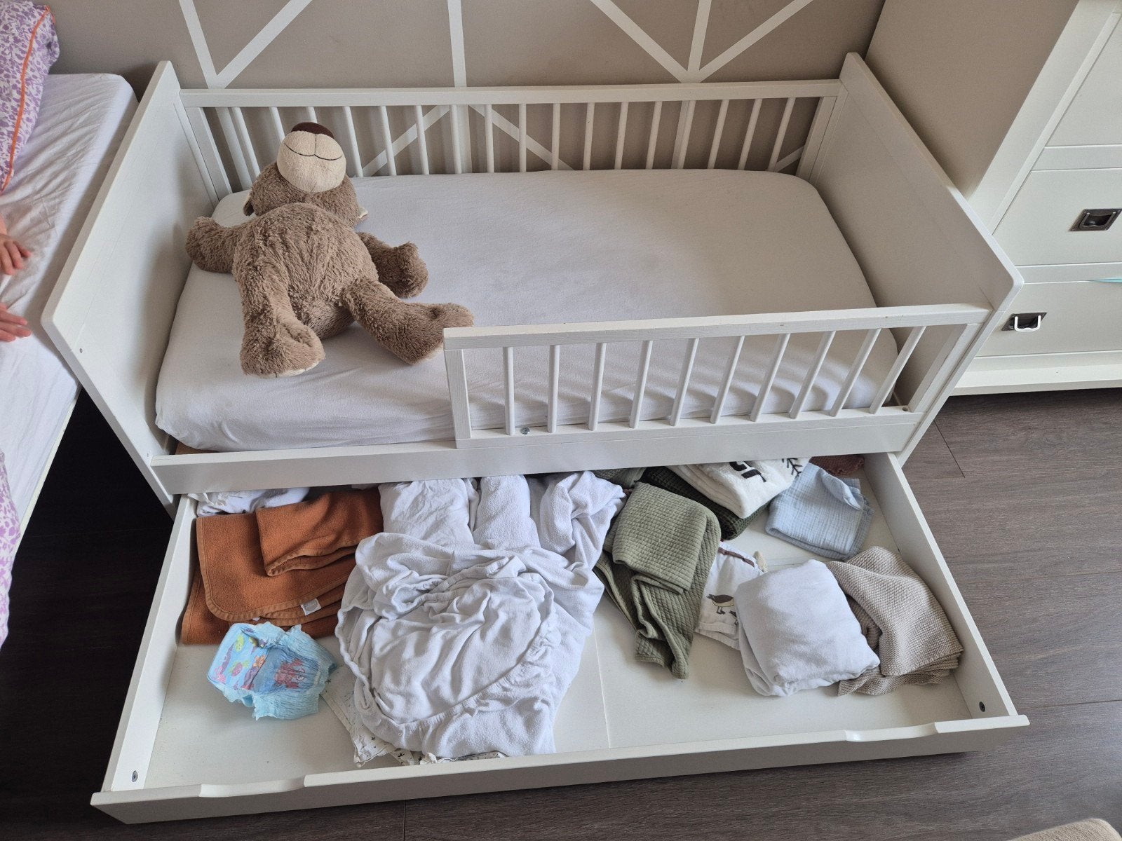 Petit Amelie peuterbed met lade. 140x70, Ophalen, Zo goed als nieuw, Ledikant