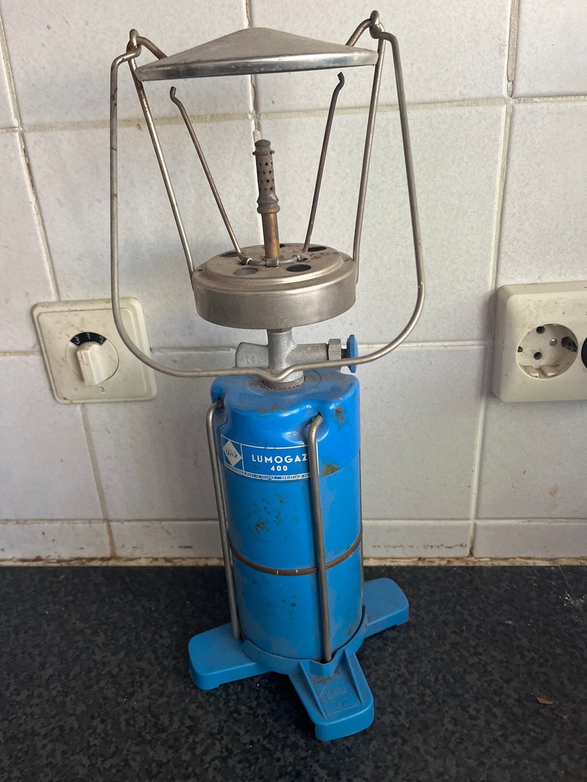 Campingaz Lumogaz 400 Camping Gaslamp - Retro Kampeerlamp, Ophalen of Verzenden, Gebruikt
