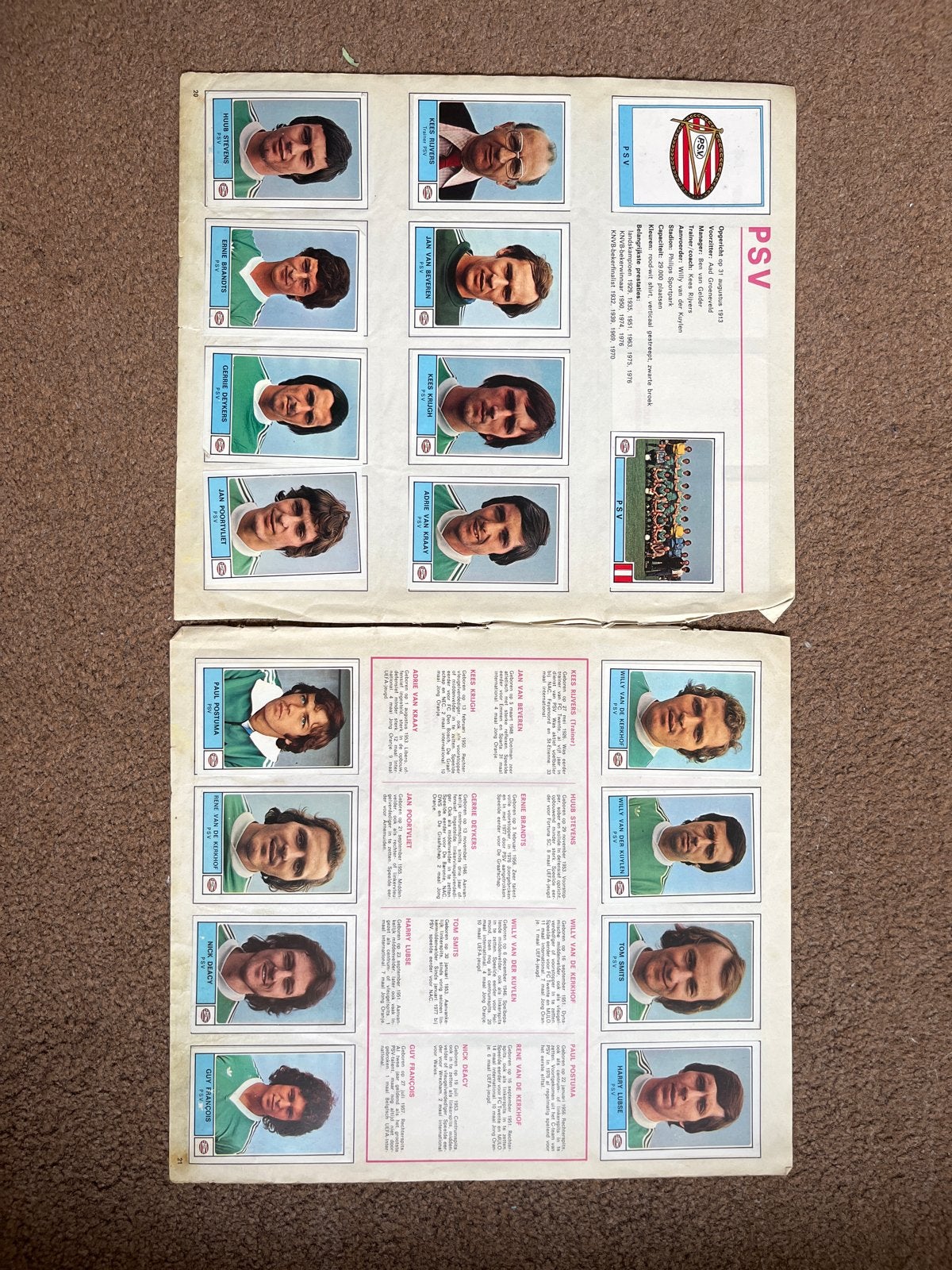 PSV Voetbalplaatjes Album 1977-1978, Verzamelen, Ophalen of Verzenden, Gebruikt, PSV, Boek of Tijdschrift