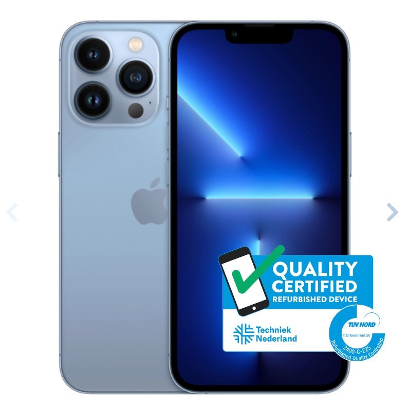 iPhone 13 Pro (refurbished) nieuw en ongebruikt, Telecommunicatie, 128 GB, Blauw, Refurbished, Ophalen of Verzenden