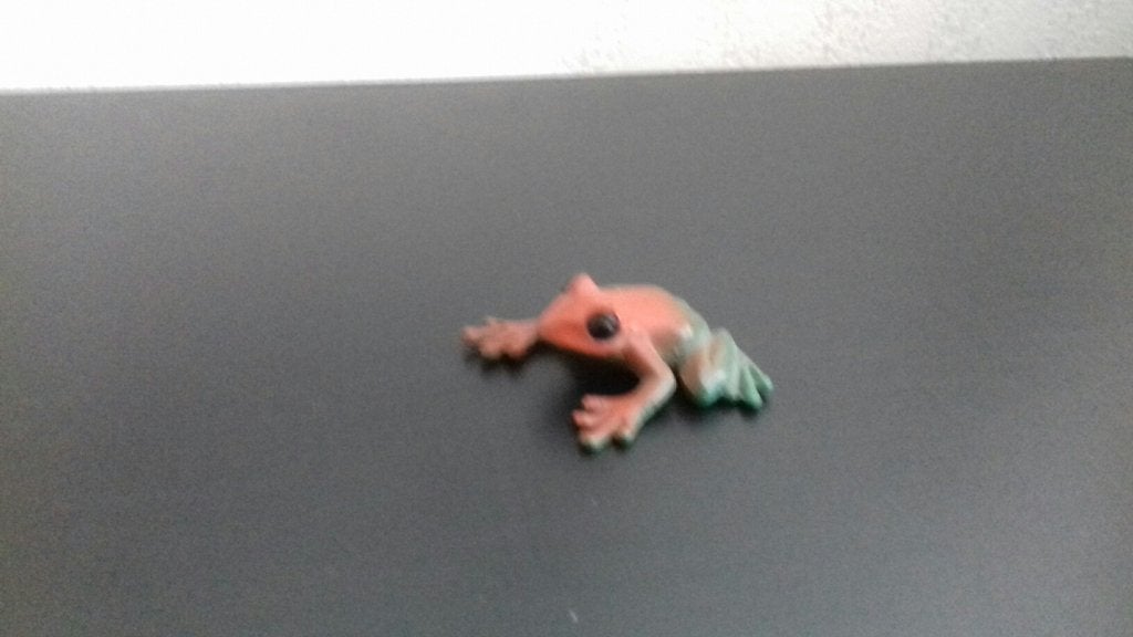 Kikker 1, rood bruin, dierfiguur Bullyland, Ophalen of Verzenden, Gebruikt, Reptiel of Amfibie, Beeldje of Figuurtje