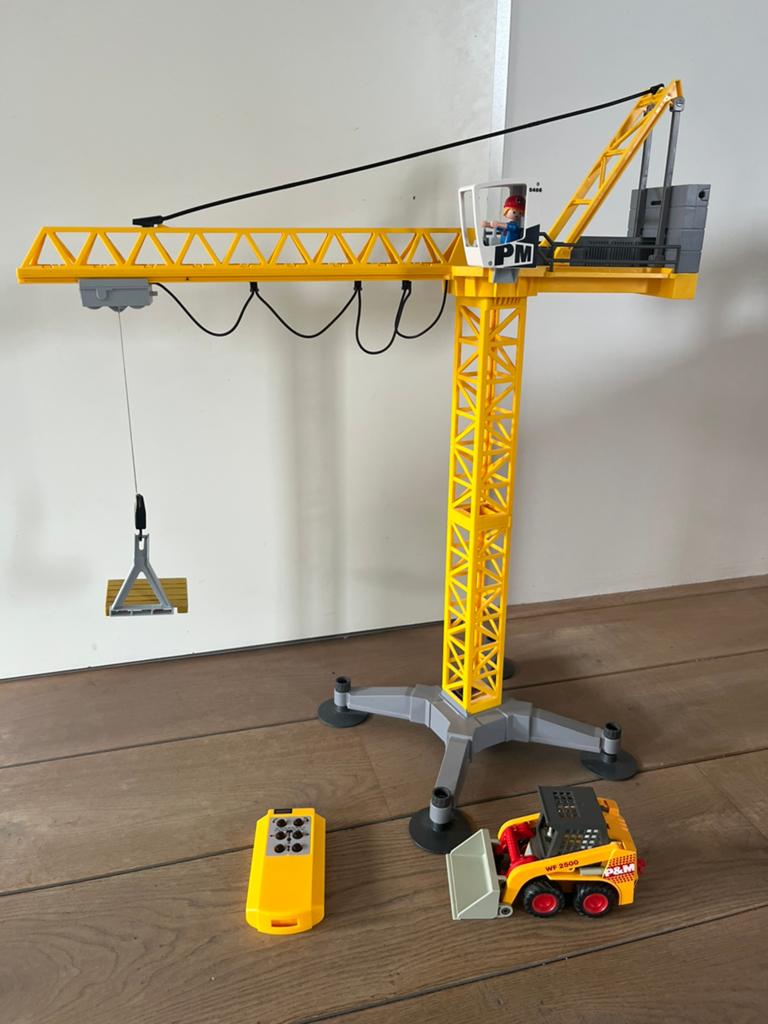 Playmobil Kraan met afstandsbediening en shovel, Ophalen, Zo goed als nieuw, Jongen of Meisje