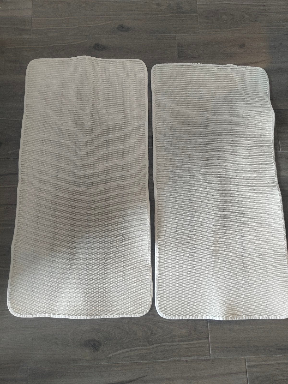 Twee Aerosleep topmatras voor ledikant met hoeslakens, Ophalen, Aerosleep, Wit, Jongetje of Meisje