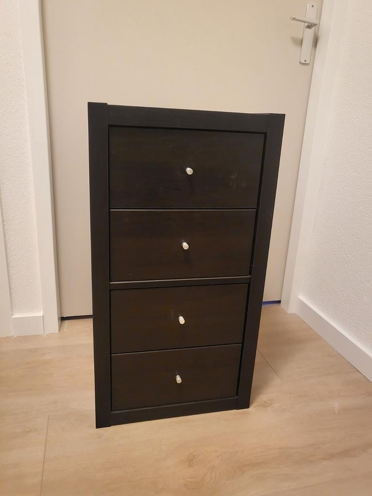 Ikea Kallax ladeblok zwart, Ophalen, 25 tot 50 cm, Minder dan 50 cm, Minder dan 100 cm