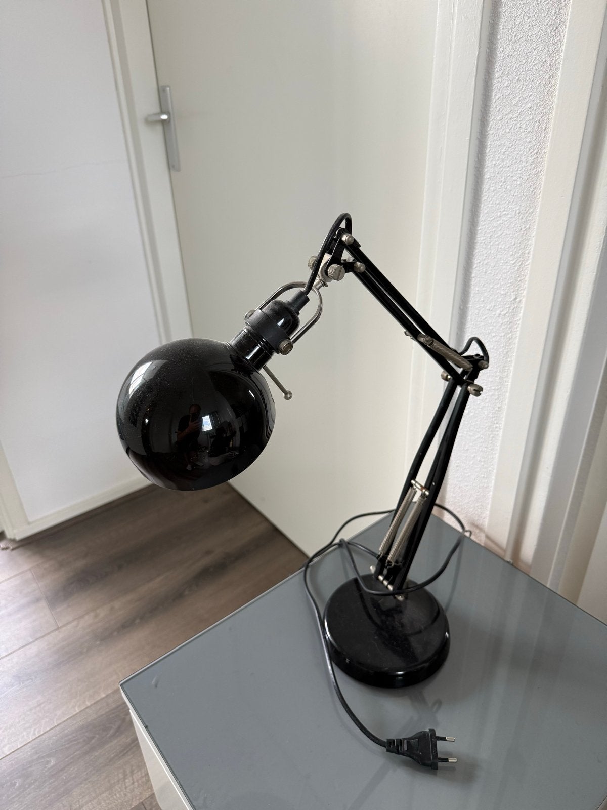 IKEA Forsa bureaulamp - Zwart, verstelbaar, Ophalen, Gebruikt, Metaal, 50 tot 75 cm