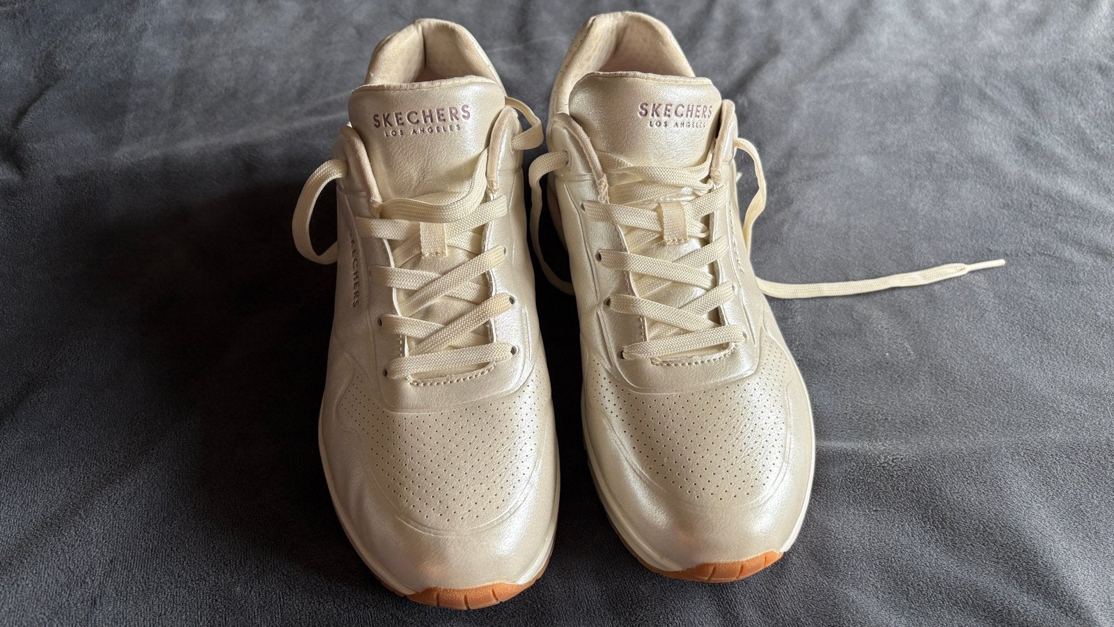 Skechers Los Angeles Sneakers - Maat 41, Beige, Ophalen of Verzenden, Sneakers of Gympen, Zo goed als nieuw