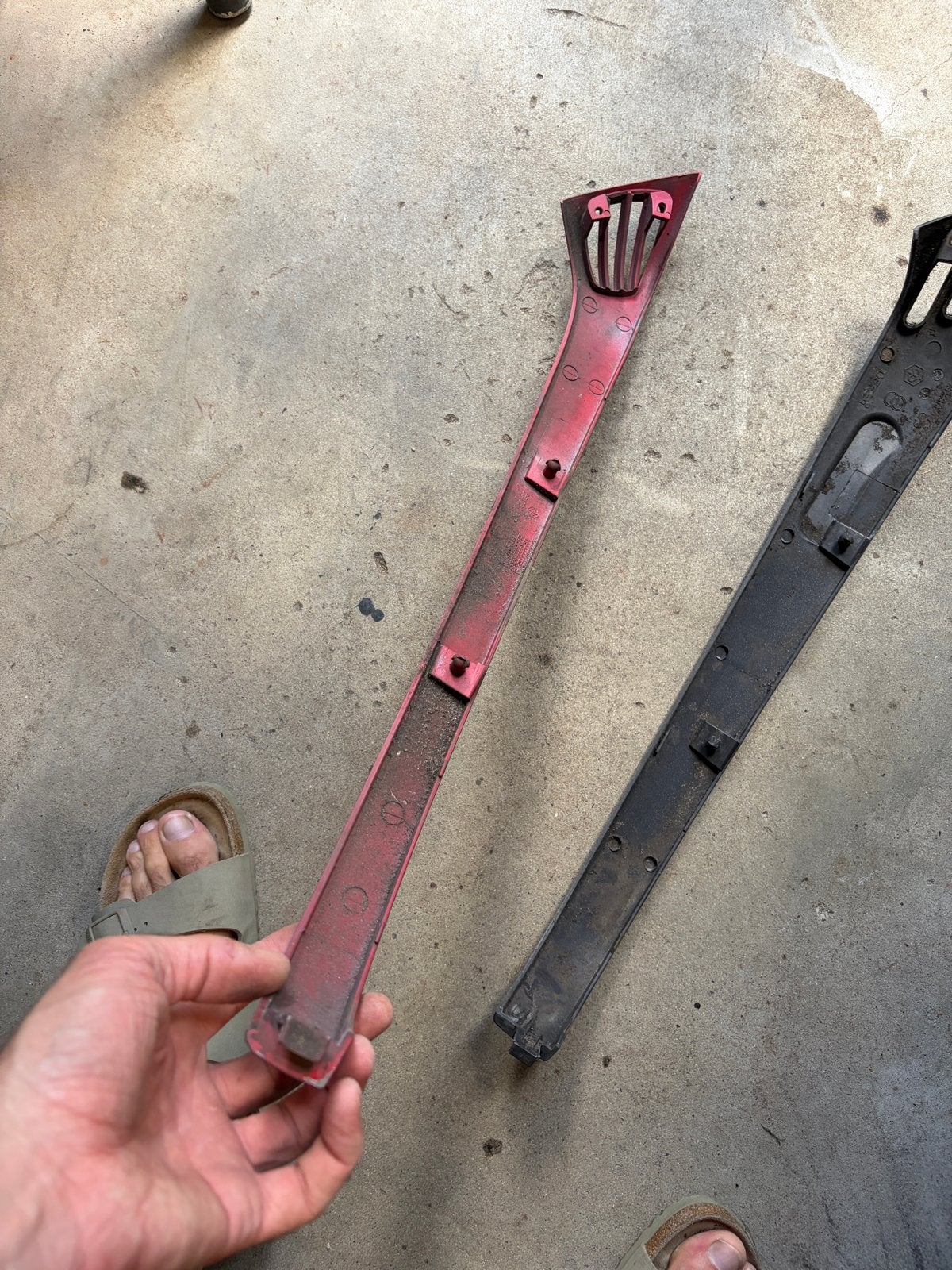 Sierlijst zijskirt vespa rood/zwart, Ophalen of Verzenden, Gebruikt
